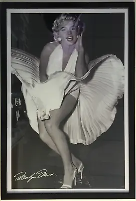 £16.99 • Buy Marilyn Monroe Print Black Framed Picture Black And White Movie Wall Art 60x90cm