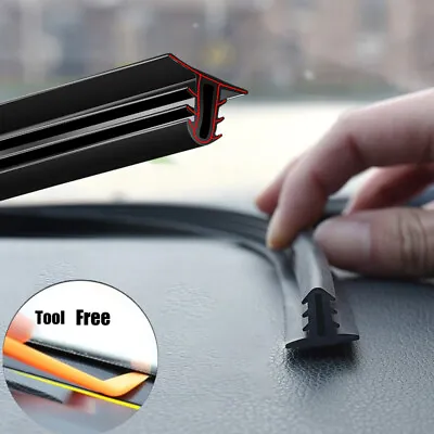 1.6m Car Push Seal Strip Rubber Dashboard Windshield Gap Engine Noise Insulation • $15.79