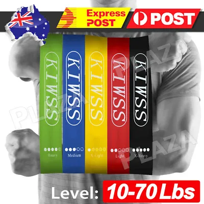 $7.95 • Buy 5PCS Resistance Bands Power Heavy Strength Exercise Fitness Gym Crossfit Yoga AU