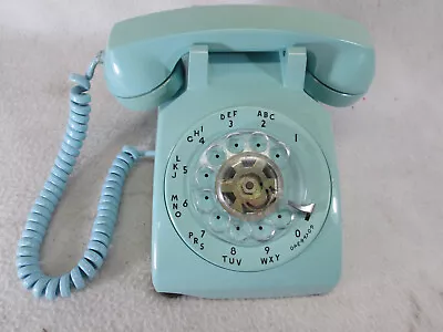 Vintage 1960s ITT Baby Blue Rotary Dial Desk Type Telephone *works* • $58.99