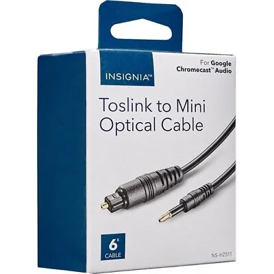 6' Toslink To Mini Toslink Chromecast Audio Optical Cable • $12.95