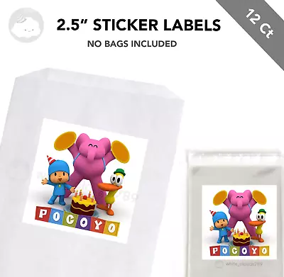 12 Ct Pocoyo 2.5  Sticker Label For Bag Treat Box Birthday Party Favor • $5