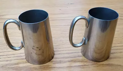 2 Victorian Nevada Silver Daniel And Arter Tankards 1/2 Pint • £15