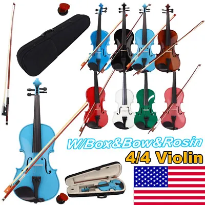 NEW Glarry 4/4 Size Acoustic Violin Fiddle With Case Bow Rosin US • $62.99