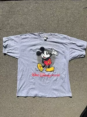 Vintage Walt Disney World Mickey Mouse Short Sleeve Crewneck Graphic T-Shirt XL • $22.99