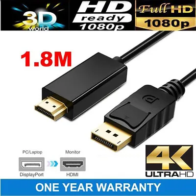 Displayport Display Port DP Male To VGA HDMI Female Converter Adapter Cable • $4.99