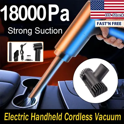 $21.85 • Buy Electric Handheld Cordless Car Vacuum Cleaner Air Handle Duster Dry Wet Portable