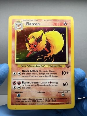 $14.50 • Buy Flareon 3/64 Holo Rare Jungle LP Pokemon TCG