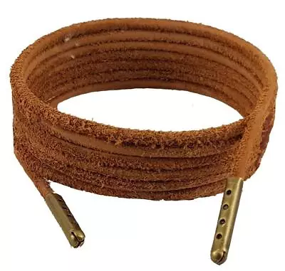 Shoe And Boot Laces Light Brown 3 Mm Round Leather Sizes From 45 Cm - 200 Cm • £4.40