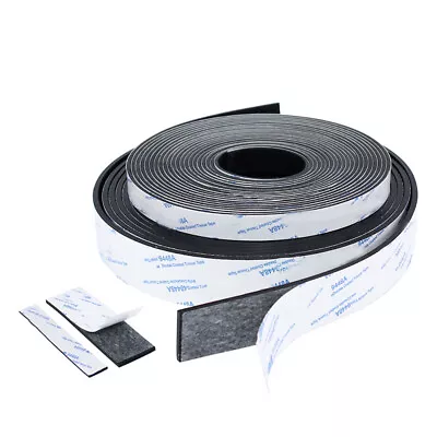 Black Self-Adhesive Silicone Rubber Seal Strip Gasket Width 5-30mm Thick 1-5mm • £2.23