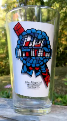 PBR Art Series Pabst Blue Ribbon Beer Pint Glass JOHN FITZPATRICK New Hope PA • $15