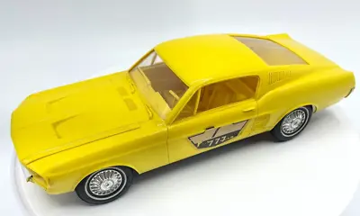 1967 Ford Mustang GT Fastback AMT Promo Friction 1/25 Yellow Rare Vintage Car • $169.99