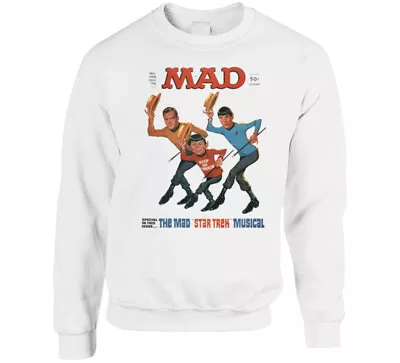 The Mad Start Trek Musical Mad Magazine Cover Crewneck Sweatshirt • $26.99