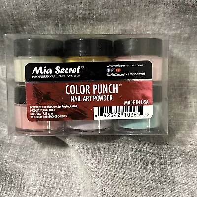 6 Pcs  Mia Secret ACRYLIC ART POWDER COLLECTION MADE USA - COLOR PUNCH • $22.50