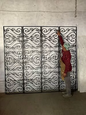 Set Of 4 Wrought Iron Scrolled Ornamental Paneling/ Gates/room Dividers. 90  H • $1200