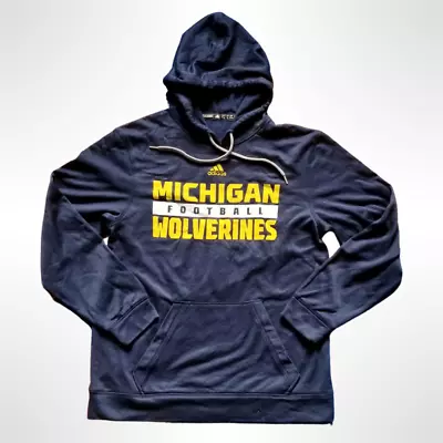 NCAA Michigan Wolverines Football Adidas Hoodie Sweatshirt Size Medium • $23