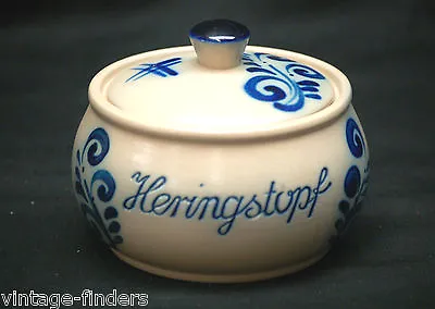 Reinhold Merkelbach Salt Glazed Lidded Jar Heringstopn Art Pottery Vintage 70's • $39.99