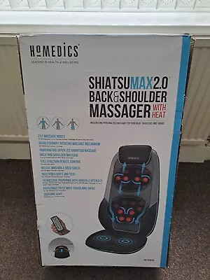 HoMedics CBS-2016-GB Shiatsu Max 2.0 Heat Back And Shoulder Massager - Grey • £99.99