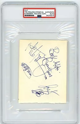 ROLLING STONES SIGNED Album Page BRIAN JONES MICK JAGGER WATTS PSA Autograph • $4999.99