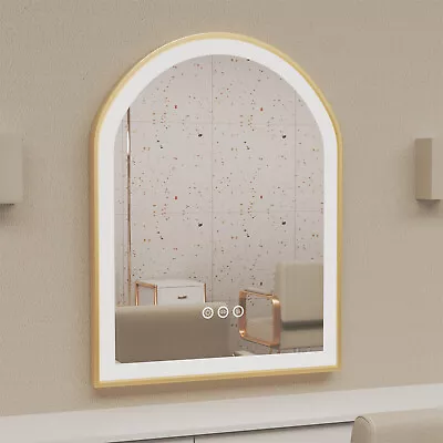 Wisfor Gold Frame Bathroom Mirror With Light Anti-Fog Dimmable Vanity Mirror • $199.90