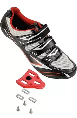 US 11 Venzo Road Bike For Shimano SPD SL Look Cycling Bicycle Shoes& Cleats 46 • $27.99