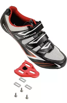 US 12 Venzo Road Bike For Shimano SPD SL Look Cycling Bicycle Shoes& Cleats 47 • $27.99