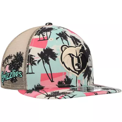 Memphis Grizzlies New Era Palm Trees 9FIFTY Trucker Snapback Hat Men NBA Floral • $89.99