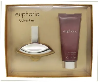 Calvin Klein Euphoria Gift Set 30ml Edp + 100ml Body Lotion - Women's For Her • £37.57