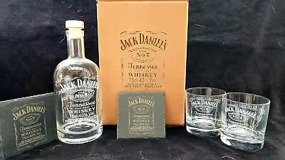 Jack Daniel's Decanter Box Set For 2 Can Be Personalised With Message • £35