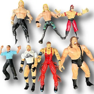 WCW Bulk Lot Mix Wrestling Action Figure Bundle Of 7 Toys Goldberg Mysterio • $65