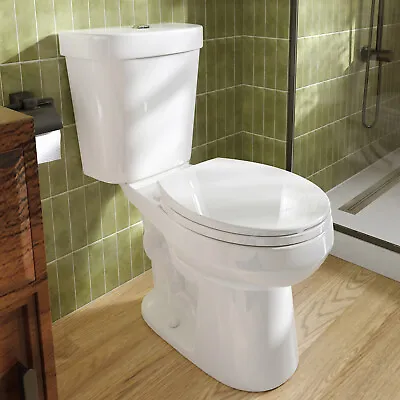 1.28 GPF Round Chair Height Floor Mounted 2-Piece Toilet Dual-Flush 12  Rough-in • $209.99