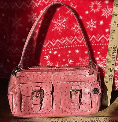 Dooney & Bourke Pink Ostrich Embossed Barrel Packet Bag • $40