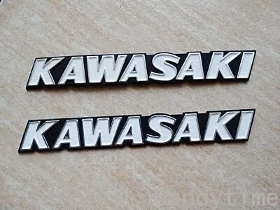 Motorcycle White 3D Metal Gas Fuel Tank Badge Emblem Decal Sticker For Kawasaki • $16.65