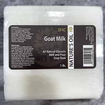 Natures Oil Goat Milk Melt And Pour Soap Base 1lb. Block • $9.99