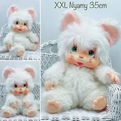 White XXL 35cm Nyamy Cat Kitten Vanilla Monchichi Monchhichi  Washino Extra Rare • $395