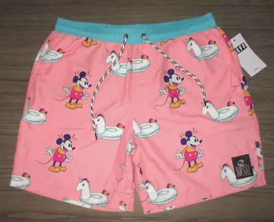 Mens Neff Disney Mickey Mouse Drawstring Lined Swim Board Shorts Size S • $32.90