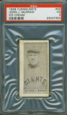 1928 Yuengling's Ice Cream #42 John McGraw PSA 3 New York Giants HOF • $455