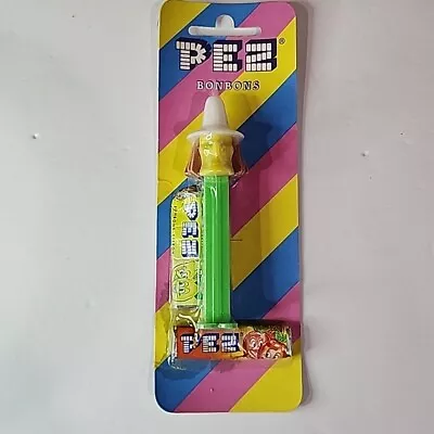 Vintage PEZ Dispenser Bonbon MOC Witch Green Stem White Hat Yellow Face Misfit • $25