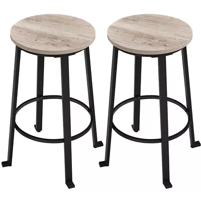 Metal Bar Stools Set Of 2 Counter Height Stools 75cm Industrial Tall Bar Chair • £34.99