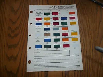 1982 Mack Trailmobile White Commercial Colors PPG Color Chip Paint Sample  • $8.95