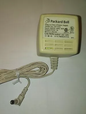 Packard Bell DV-91A Power Supply Charger 9V 1A-Plug In Class 2 BPCS# 146139 • $4.49