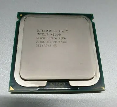 Intel Xeon E5462 SLANT Quad Core 2.8GHz 12M 1600 Socket LGA771 Processor CPU • £12