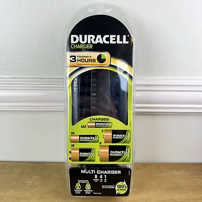 Duracell CEF22 Hi-Speed Multicharger 4 AA Ready In 3hrs AAA AA C 9V D Sealed • £29.99