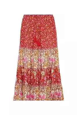 $60 • Buy ARNHEM Jasmine Midi Skirt Campari Size 12 BNWT