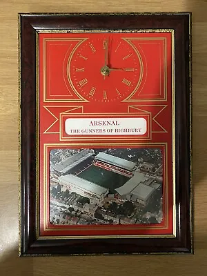£14.99 • Buy Arsenal Wall Clock The Gunners Of Highbury. 10x14 Framed Fully Working