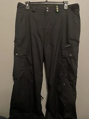 O'Neill Black FIFTY2 Series Snowboarding Pants Size XL 2 Layer Shield 5000 Mm • $14.99