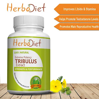 Tribulus Terrestris Extract Capsules (14000mg Eq.) 95% Saponins Muscle Booster • $10.49
