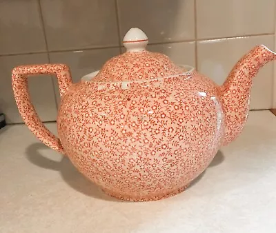 Vintage Royal Crownford Staffordshire England Country Chintz Pink Teapot • $40