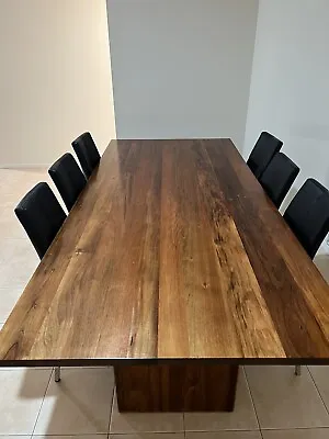 $1000 • Buy Wood Dining Table With Leather Chairs