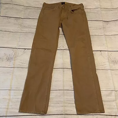 J.CREW 484 Slim Mens Size 32x32 Garment Dyed Jeans Brown Cotton 83664 • $19.99